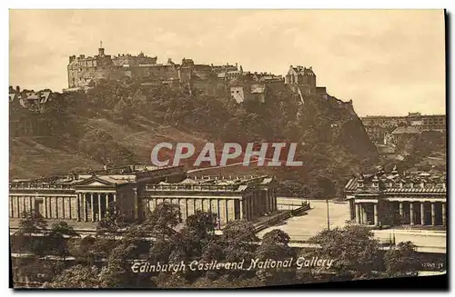 Cartes postales Edinburgh Castle and National Gallery