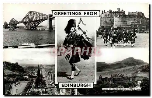 Cartes postales moderne Edinburgh Castle Forth bridge Princes Street Holyroodhouse