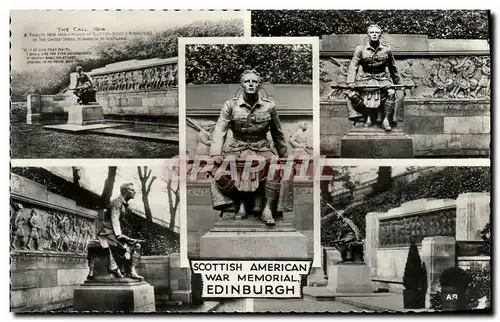 Moderne Karte Edinburgh Scottish American War Memorial Militaria