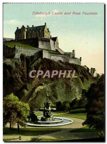 Ansichtskarte AK Edinburgh Castle And Ross Fountain