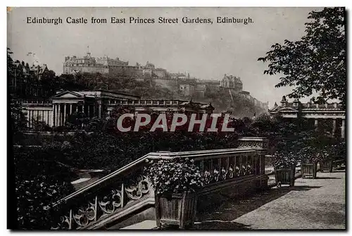 Ansichtskarte AK Edinburgh Castle From East Princes Street Gardens