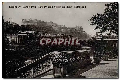 Cartes postales Edinburgh Castle From East Princes Street Gardens