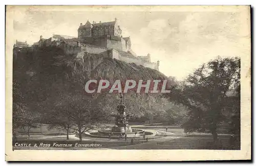 Cartes postales Edinburgh Castle Ross Fountain