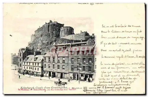 Ansichtskarte AK Edinburgh Castle From Grassmarket