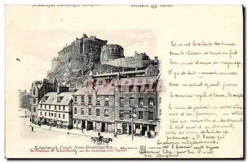 Cartes postales Edinburgh Castle From Grassmarket