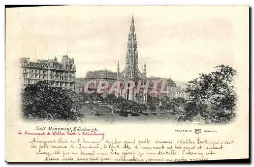 Cartes postales Edinburgh Scott Monument
