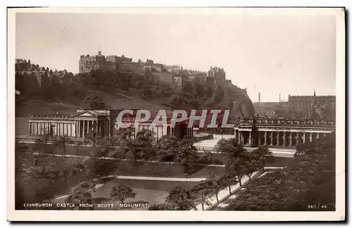 Ansichtskarte AK Edinburgh Castle From Scott Monument