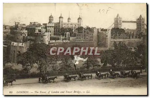 Cartes postales London The Tower of London and tower Bridge