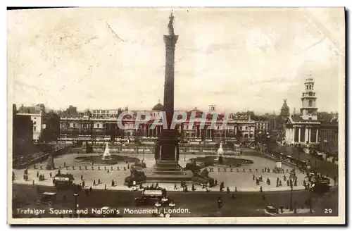 Ansichtskarte AK London Trafalgar Square and Nelson s Monument