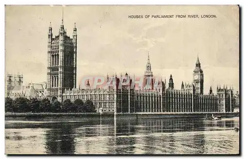 Cartes postales London Houses Of Parliament From River