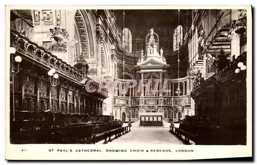 Cartes postales London St Paul s Cathedral showing choir et Reredos