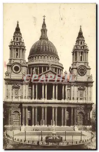 Ansichtskarte AK London St Paul s Cathedral West Front