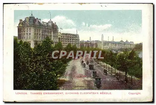 Cartes postales London Thames Embankment Showing Cleopatra s Needle