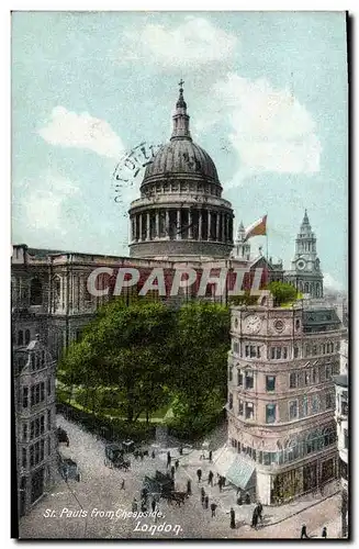 Cartes postales St Paul s from Cheapside London