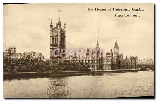 Cartes postales The Houses of Parliament London from the river