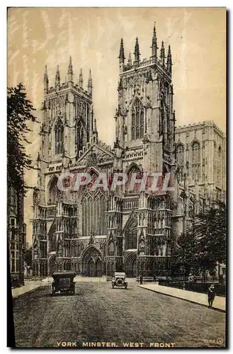 Ansichtskarte AK York Minster West Front