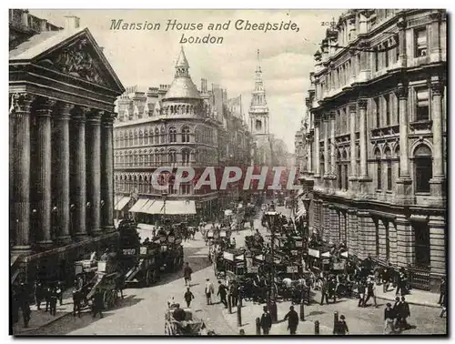 Cartes postales Mansion House and Cheapside London