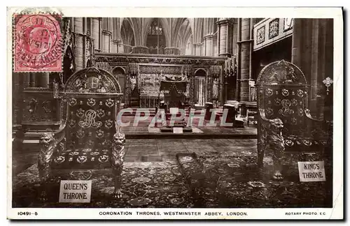 Cartes postales Coronation Thornes Westminster Abbey London