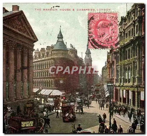 Cartes postales The Mansion House Cheapside London