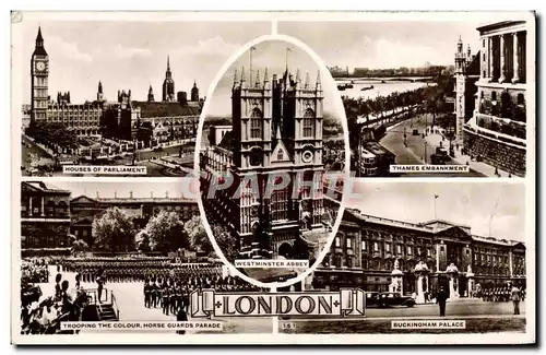 Cartes postales London Houses of Parliament Thames Embankment