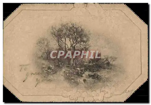 Cartes postales Fantaisie Noel Fleurs