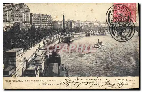 Cartes postales London Thames Embankment