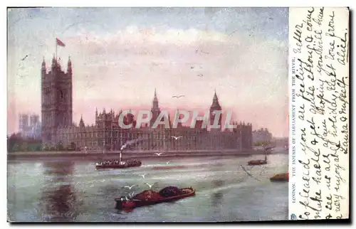 Cartes postales London The Houses of Parliament from the River