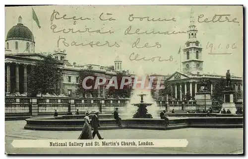 Cartes postales London National Gallery And St Martin s Church