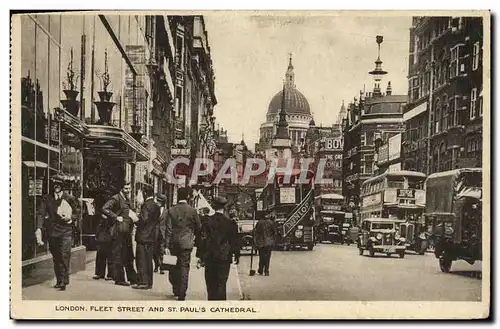 Cartes postales London Fleet Street and St paul s Cathedral