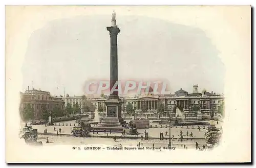 Cartes postales London Trafaigar Square and National Galiery