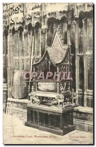 Cartes postales London Coronation Chair Westminster abbey