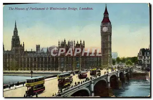 Cartes postales London The Houses Of Parliament Westinster Bridge