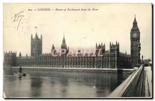 Cartes postales London The Houses of Parliament the River