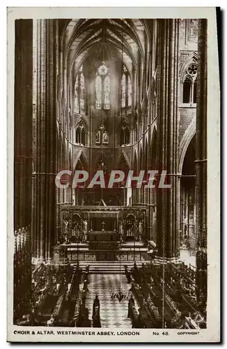 Cartes postales Choir Altar Westminster Abbey London