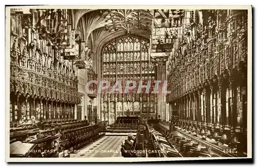 Cartes postales Choir Est Windsor Castle St George s chapel