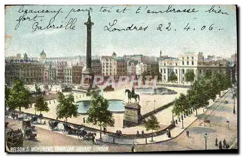 Cartes postales London Nelson s Monument Square