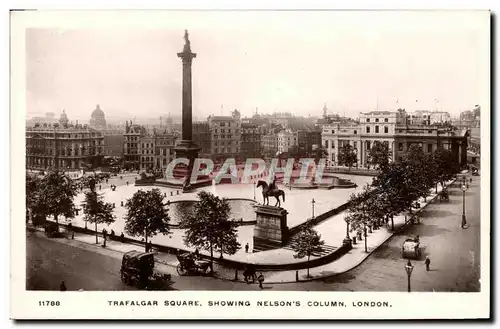 Cartes postales London Trafalgar Square Showing Nelson s column