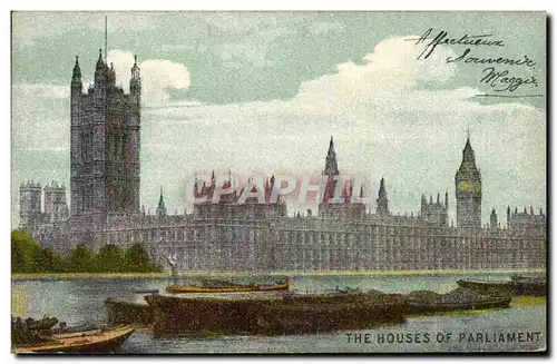 Cartes postales London The houses of Parliament