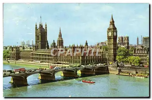 Cartes postales moderneA London The Houses Of Parliament And Westminster Bridge