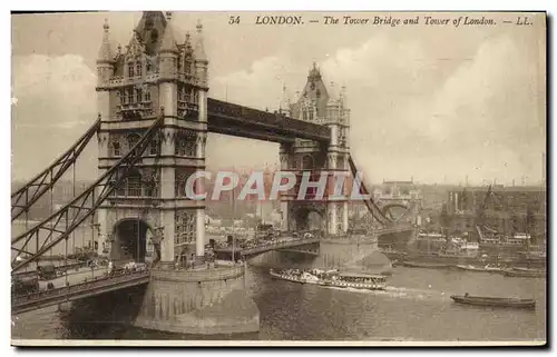 Cartes postales London The Tower Bridge and Tower of London