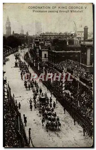 Ansichtskarte AK London Coronation of King George V Procession passing through Whitehall