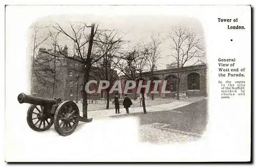 Cartes postales London Tower of London General view of West End of the parade