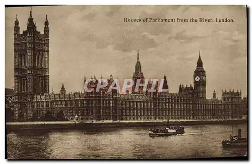 Cartes postales London Houses of Parliament From the River