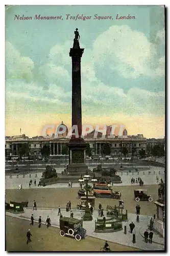 Ansichtskarte AK London Nelson Monument Trafalgar Square