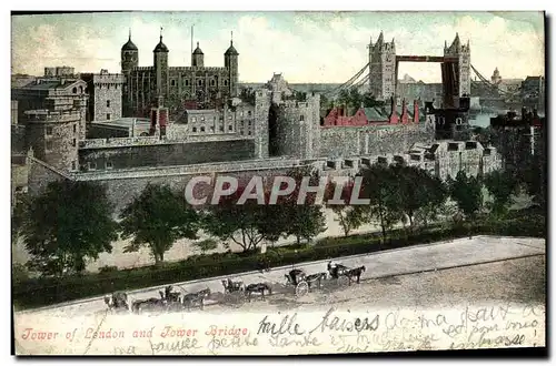 Cartes postales London Tower of London and tower bridge