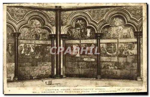 Cartes postales London Chapter House Westminster Abbey Wall arcades with paintings from the apocalypse