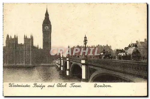 Ansichtskarte AK London Westminster bridge and clock tower