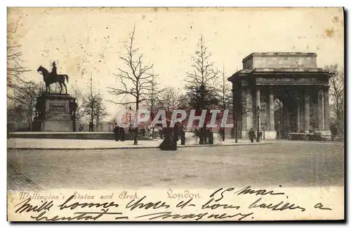 Cartes postales London Wellington s statue and ARch