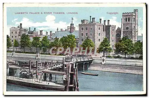 Cartes postales London Lambeth Palace River Thames