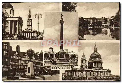 Cartes postales London National Gallery Buckingham palace St Paul s Cathedral